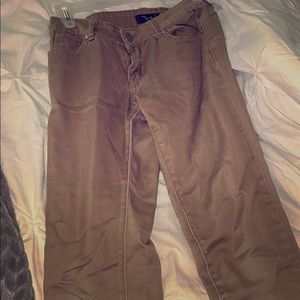 Tan skinny jeans